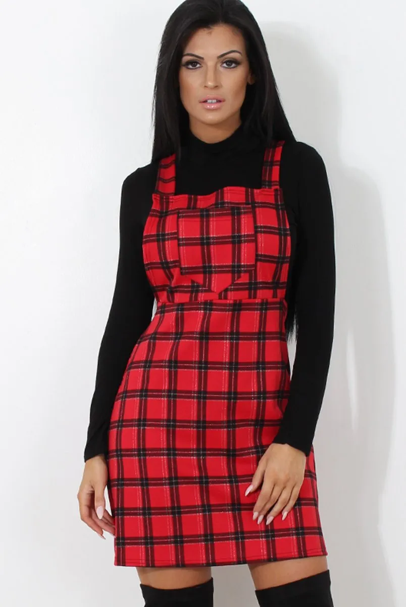 Red Tartan Pinafore-Tarzo