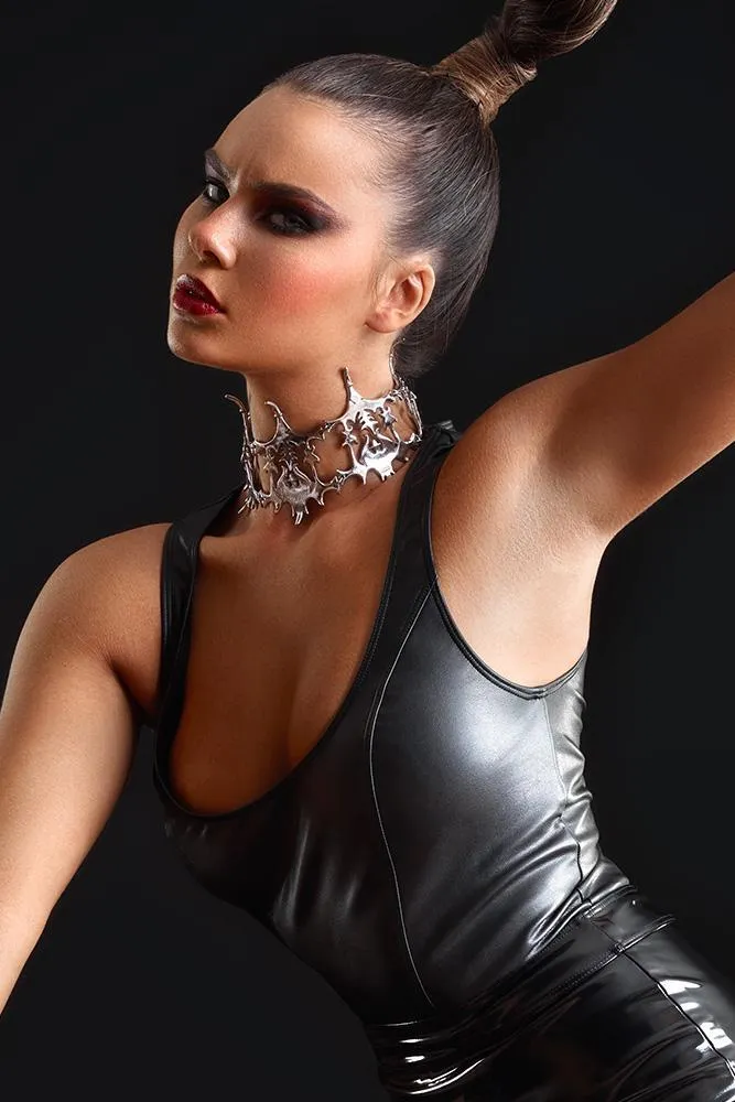 Reglisse Faux Leather Fetish Top