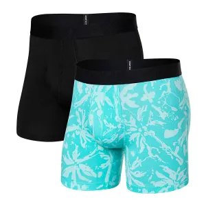 Saxx Droptemp™ Cooling Cotton 2-Pack Underwear - Splash Palms- Black
