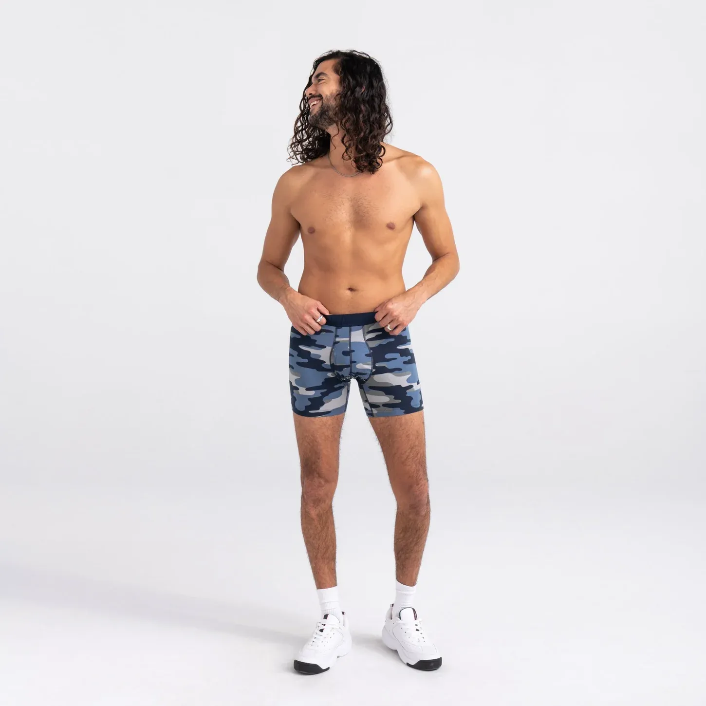 Saxx Droptemp™ Cooling Cotton Underwear - Tidal Camo- Blue