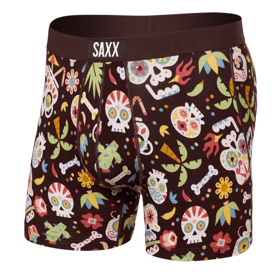 Saxx Vibe Boxers - Dia De Los Muertos - Fudge