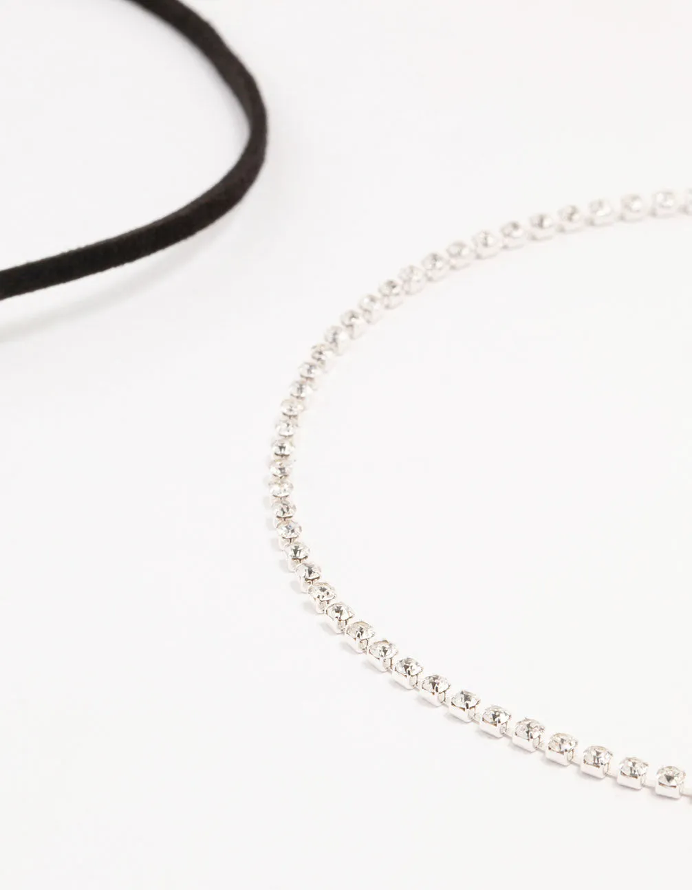 Silver Rope Heart Cupchain Chokers 3-Pack