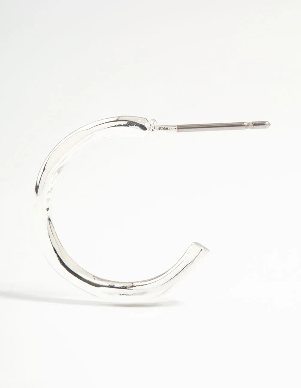 Silver Thin Twisted Hoop Earrings 2-Pack