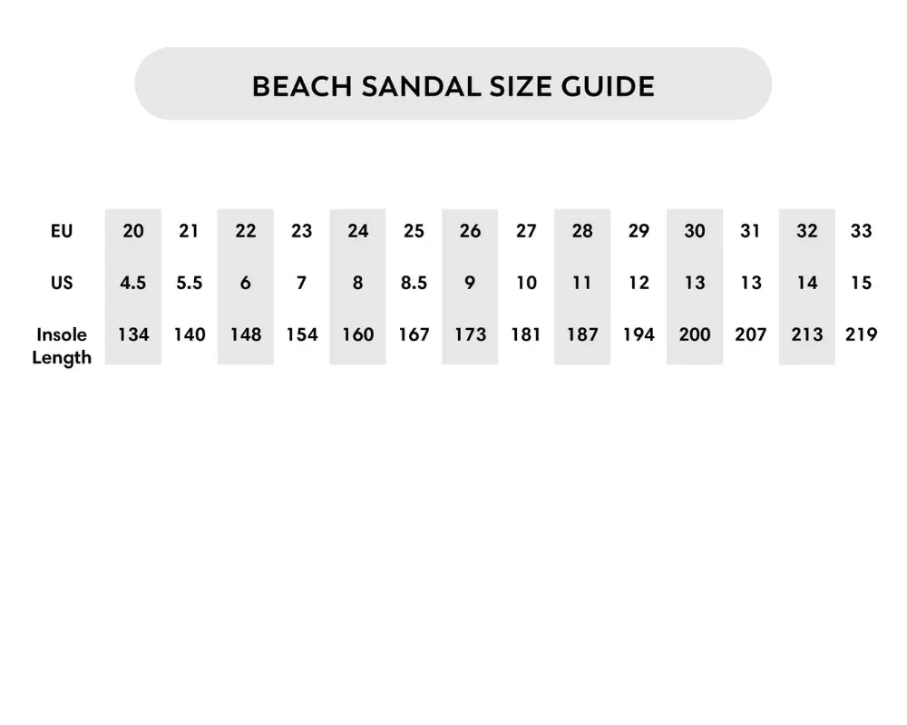 SIZE 28/11 Beach Sandal | Seaside Blue