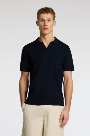 SLHTELLER SS KNIT POLO - SKY CAPTAIN