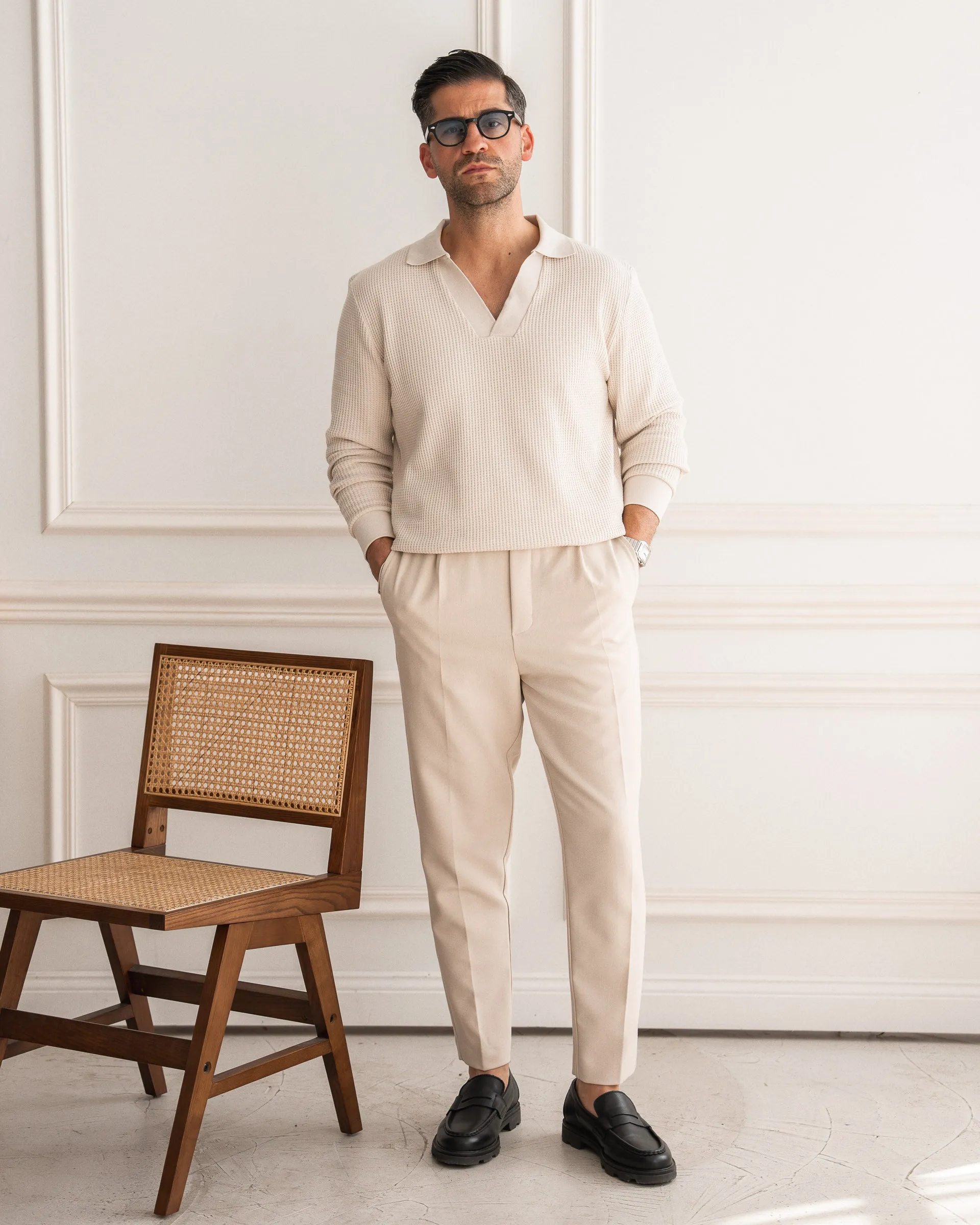 Slim Fit Pants (Sand)