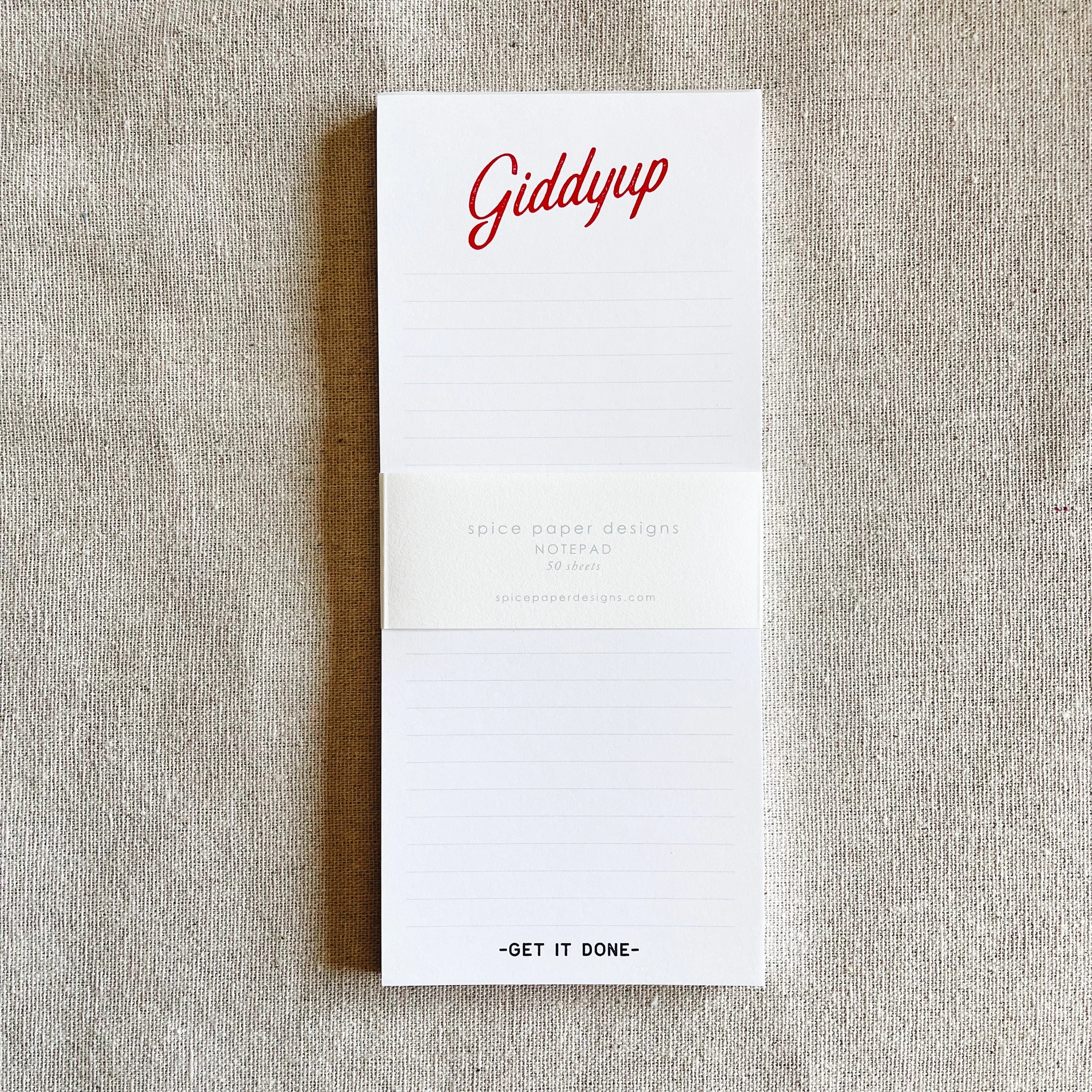 Slim Notepad | giddyup, non-personalized