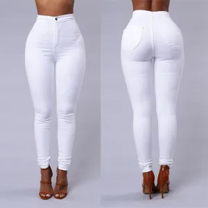 Slim professional women western-style trousers white black pants mid waist plus size formal Female Pencil Pants
