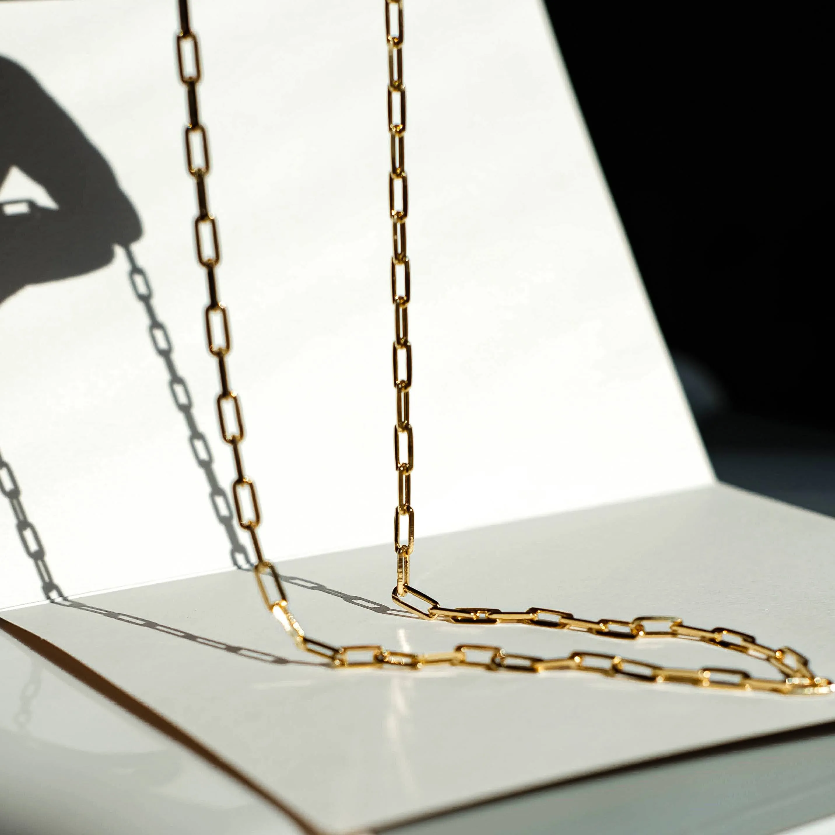 Small Link Gold-Filled Paperclip Chain