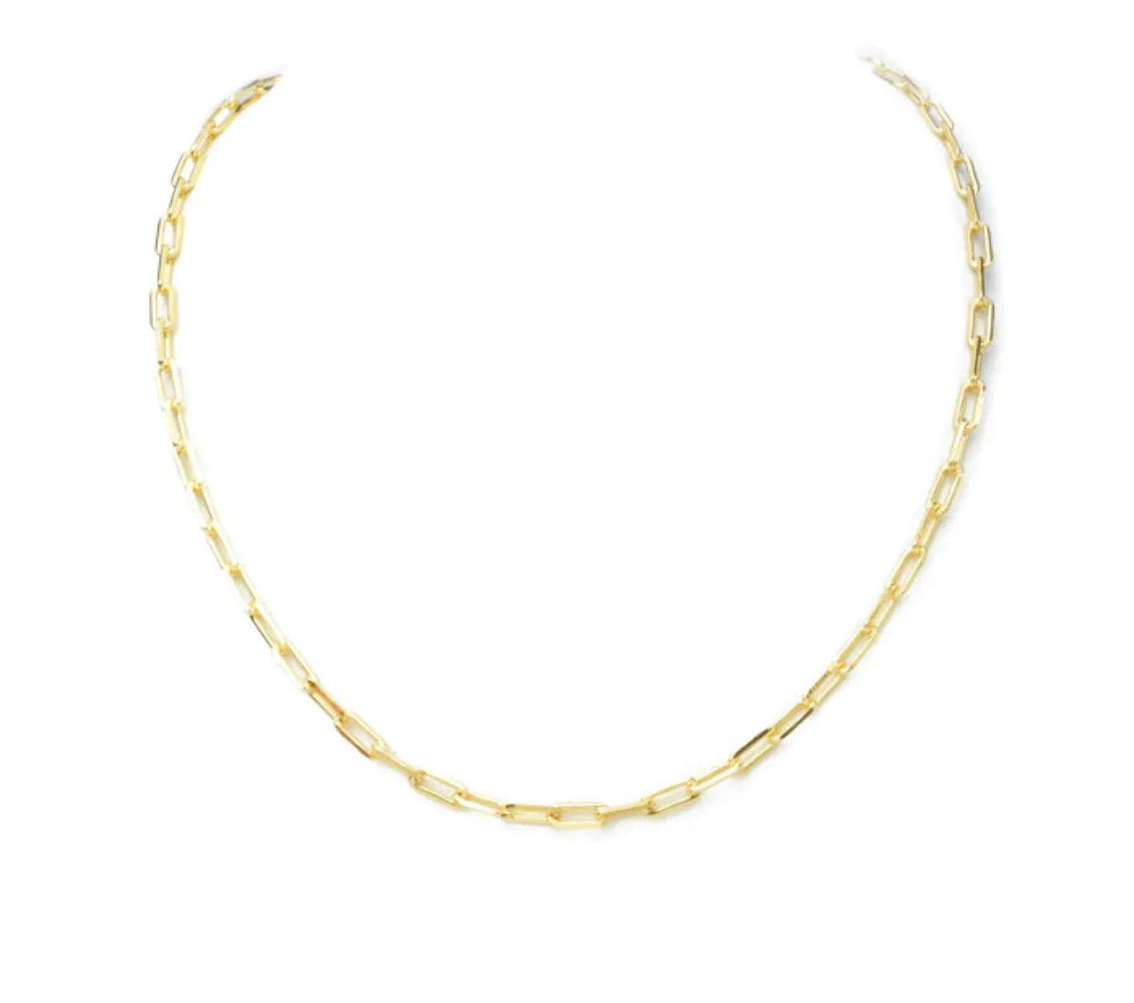 Small Link Gold-Filled Paperclip Chain