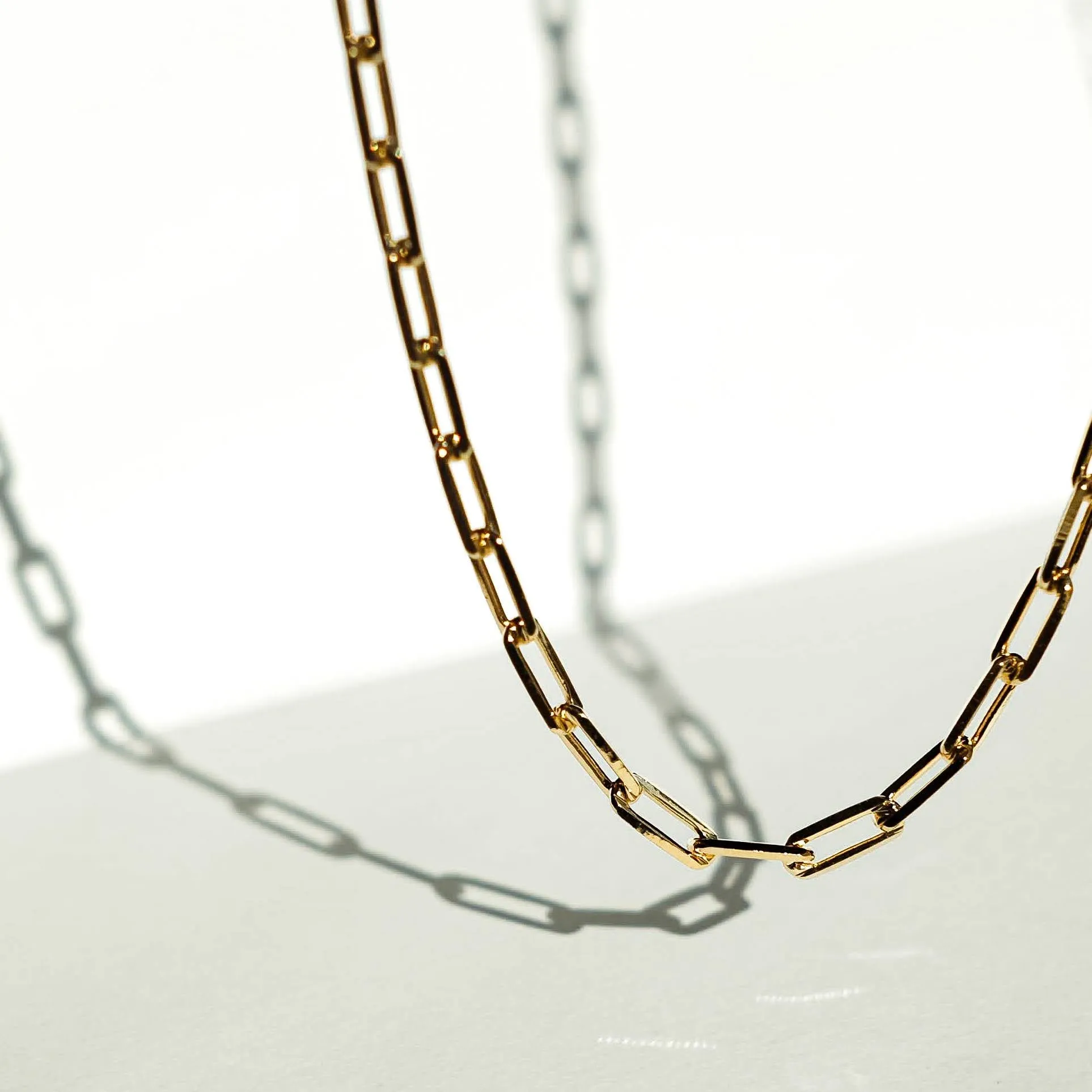 Small Link Gold-Filled Paperclip Chain