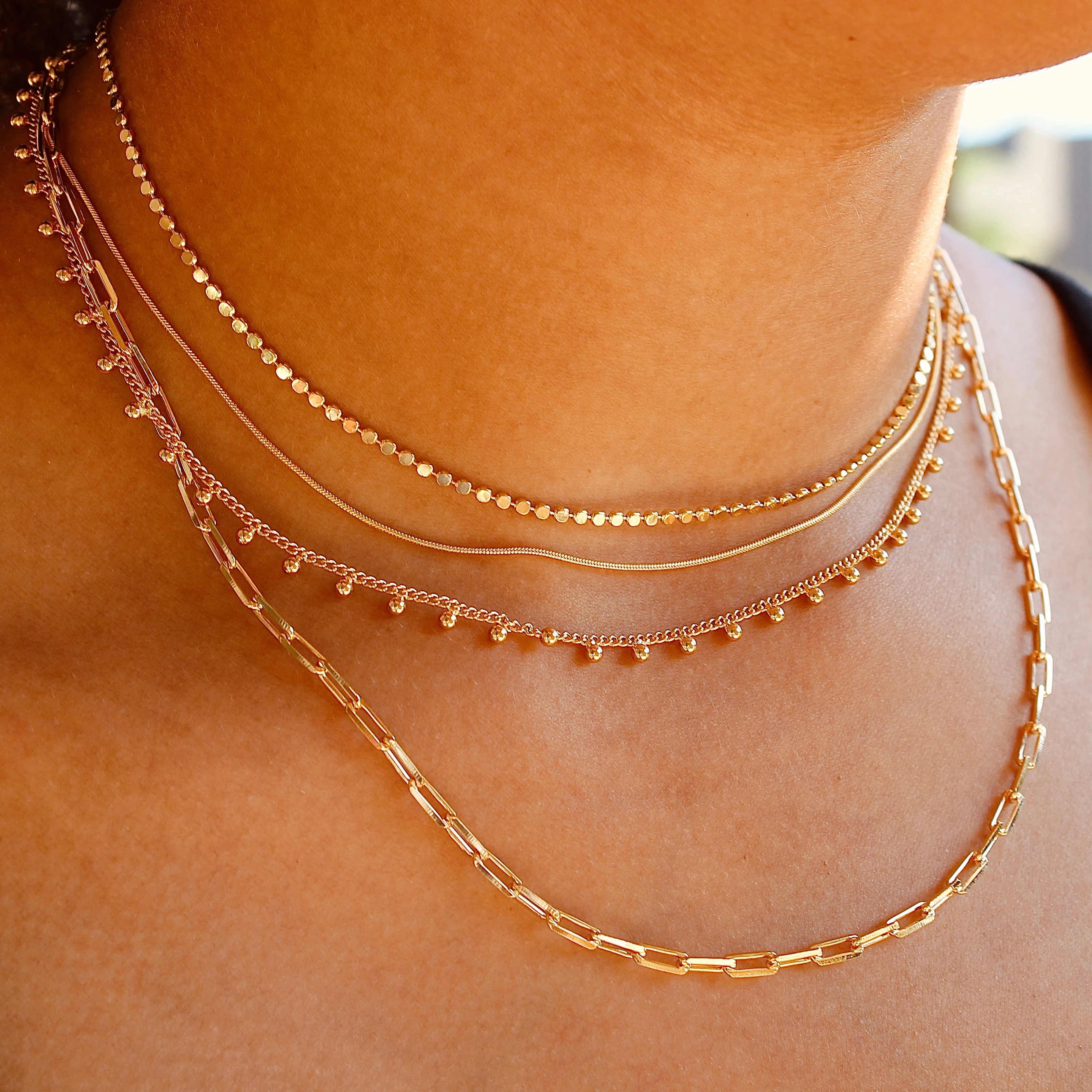 Small Link Gold-Filled Paperclip Chain