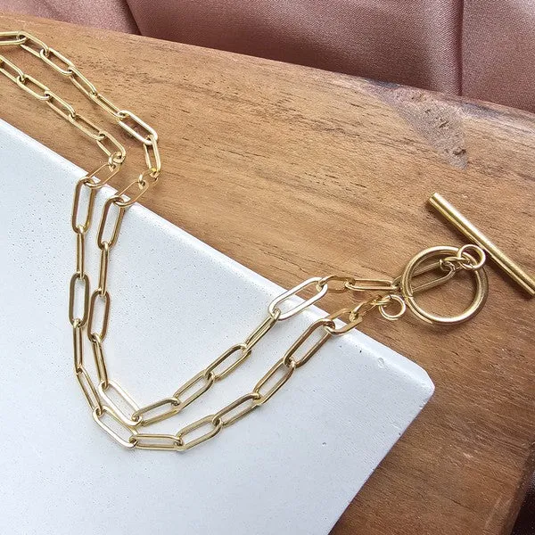 Spiffy & Splendid Luxe Gold Paperclip Chain - 16IN
