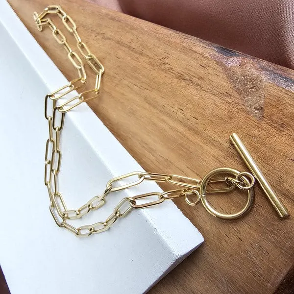 Spiffy & Splendid Luxe Gold Paperclip Chain - 16IN