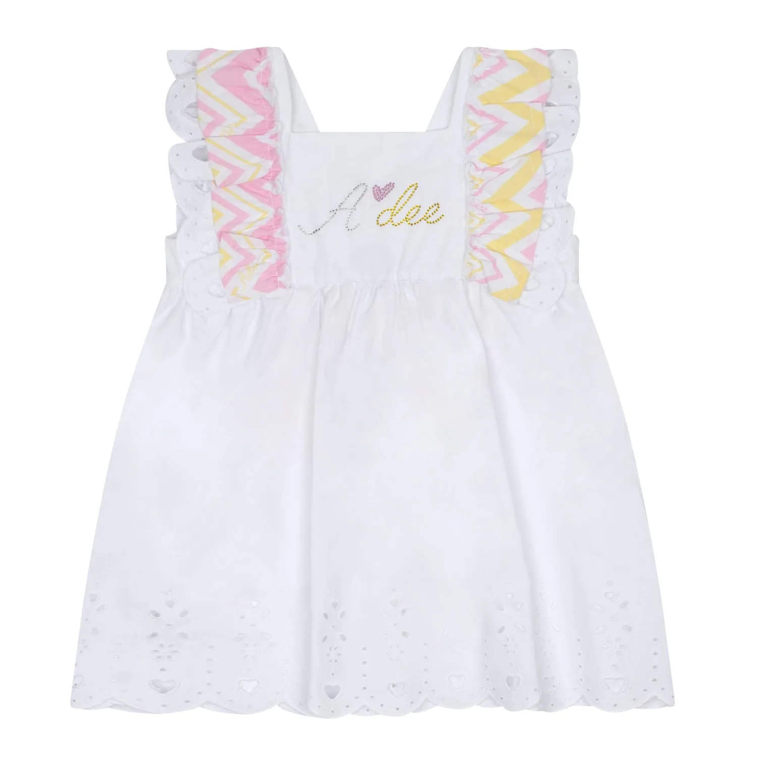 SS24 A Dee Girls Lexy Chevron Chic Broderie-Anglaise Leggings Set