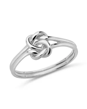 Sterling Silver Intricate Love Knot Ring