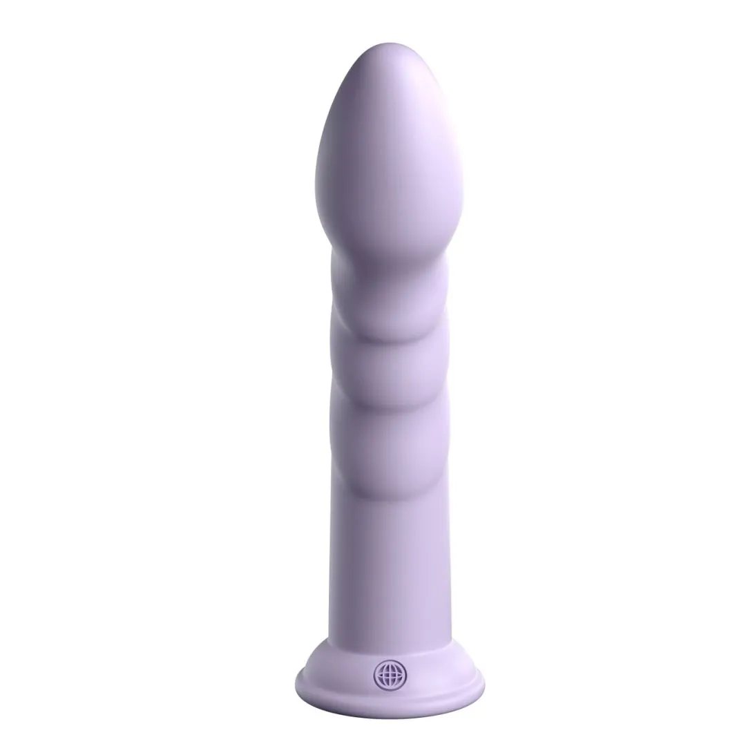 Super Eight Long, Thick, Ribbed 8 Inch Silicone Dildo - Purple