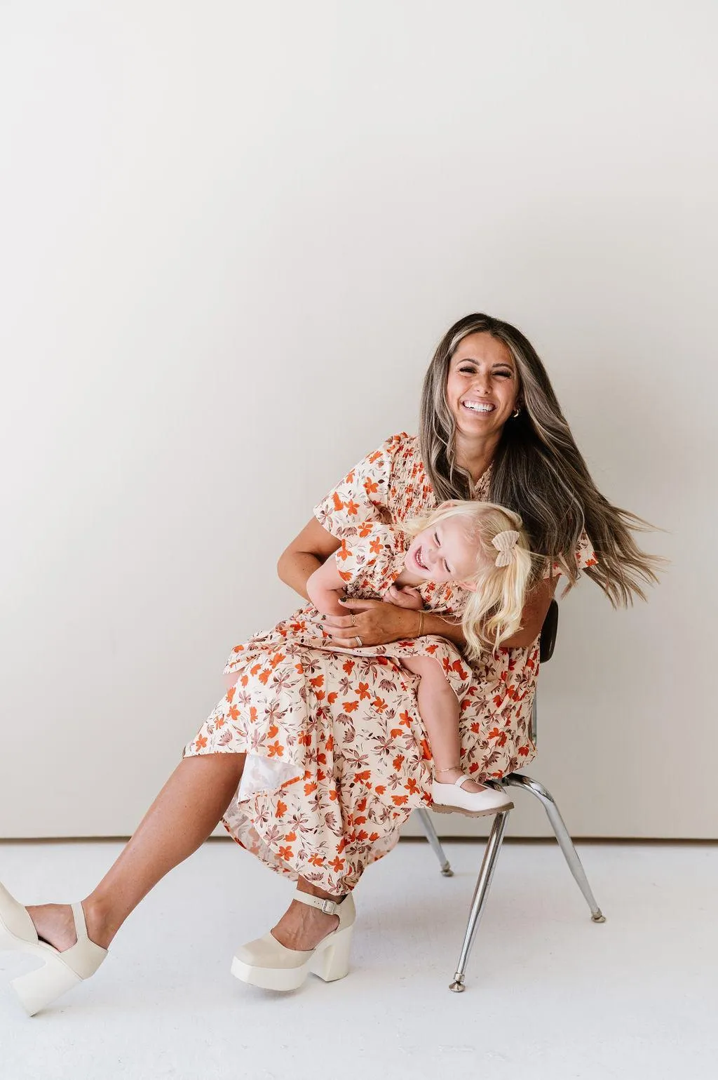 Tayla Dress in Dark Cream - Kids