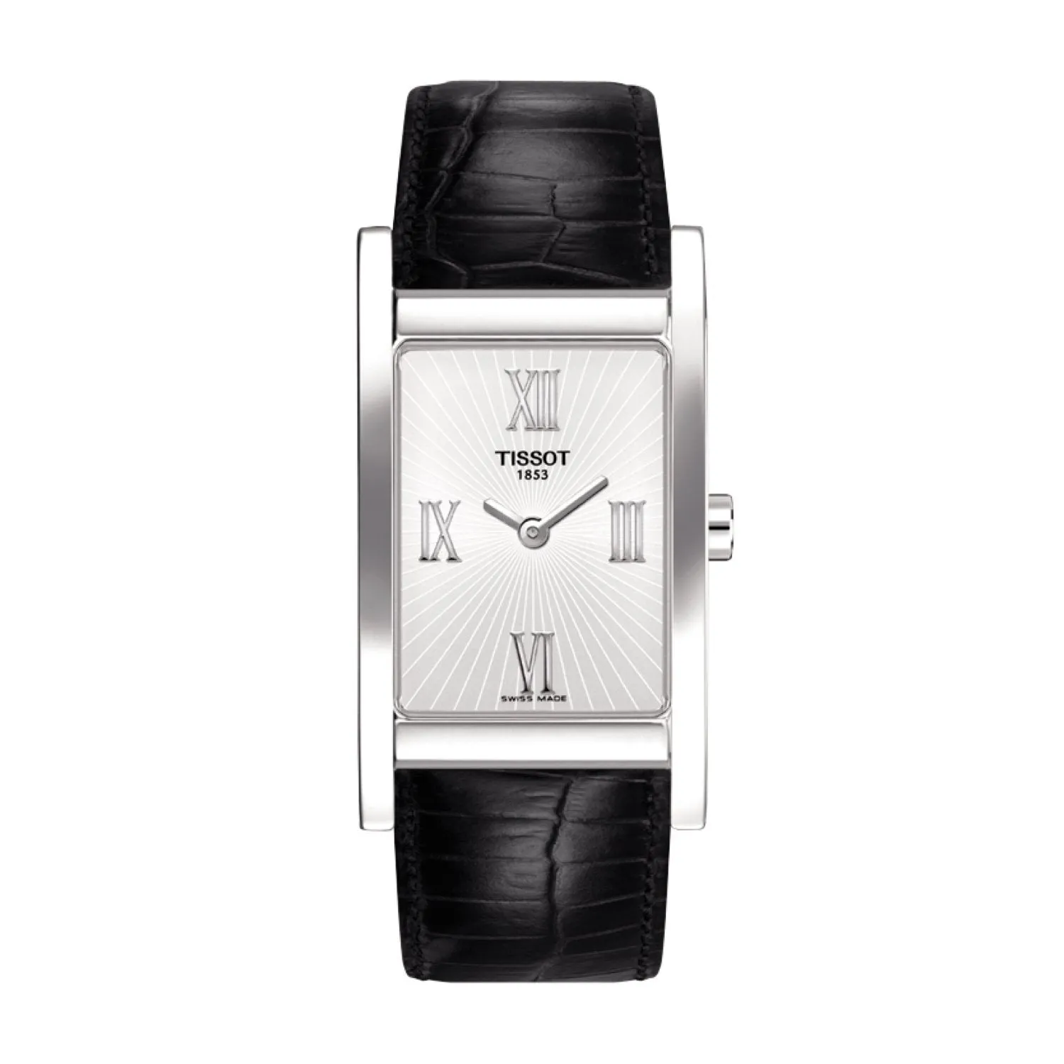 Tissot 18mm Happy Chic ll Black Leather Strap without Buckle