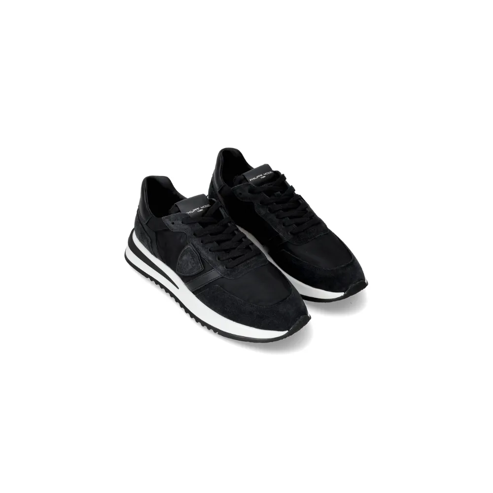 Tropez 2.1 Low-Top Sneakers in Nylon And Leather in Black