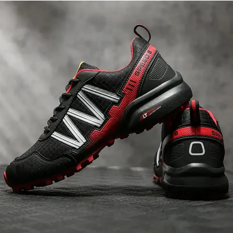 V Y2K Striped Jogging Sneakers with Breathable Mesh Upper