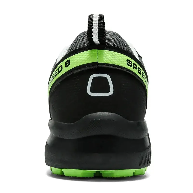 V Y2K Striped Jogging Sneakers with Breathable Mesh Upper