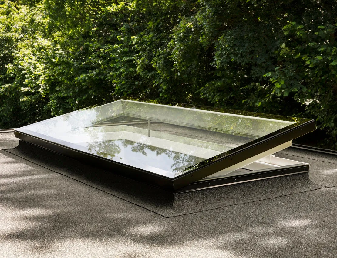 VELUX CVU INTEGRA® SOLAR Powered Curved Glass Rooflight Package with Triple Glazed Base (New Generation)