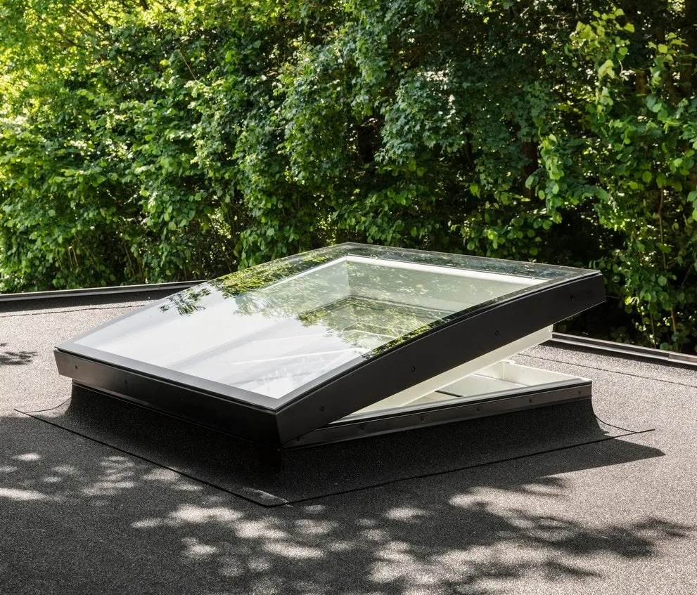 VELUX CVU INTEGRA® SOLAR Powered Curved Glass Rooflight Package with Triple Glazed Base (New Generation)