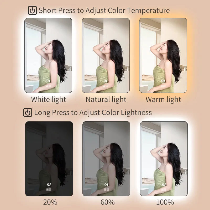 View larger image Add to Compare  Share Espelho Espejo Inteligente Espejos Con Luz Led Smart Makeup Oversized Mirror Bathroom Vanity Mirror Bath Mirrors With Led Light