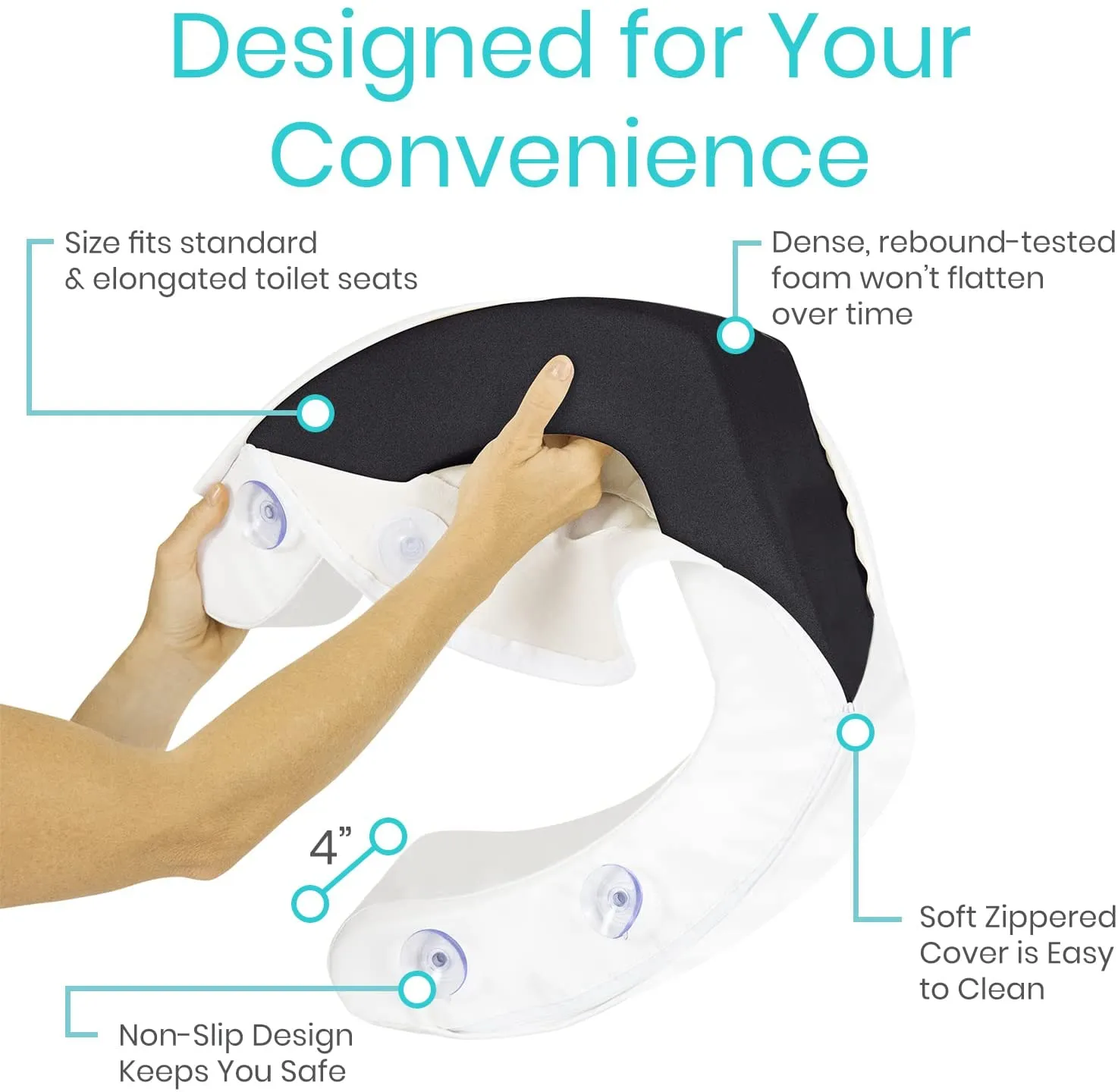 Vive Health Toilet Seat Cushion (4 inch)