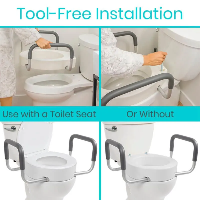 Vive Health Toilet Seat Riser with Arms