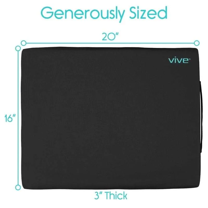 Vive Wheelchair Gel Seat Cushion - Back Support Comfort and Pain Relief