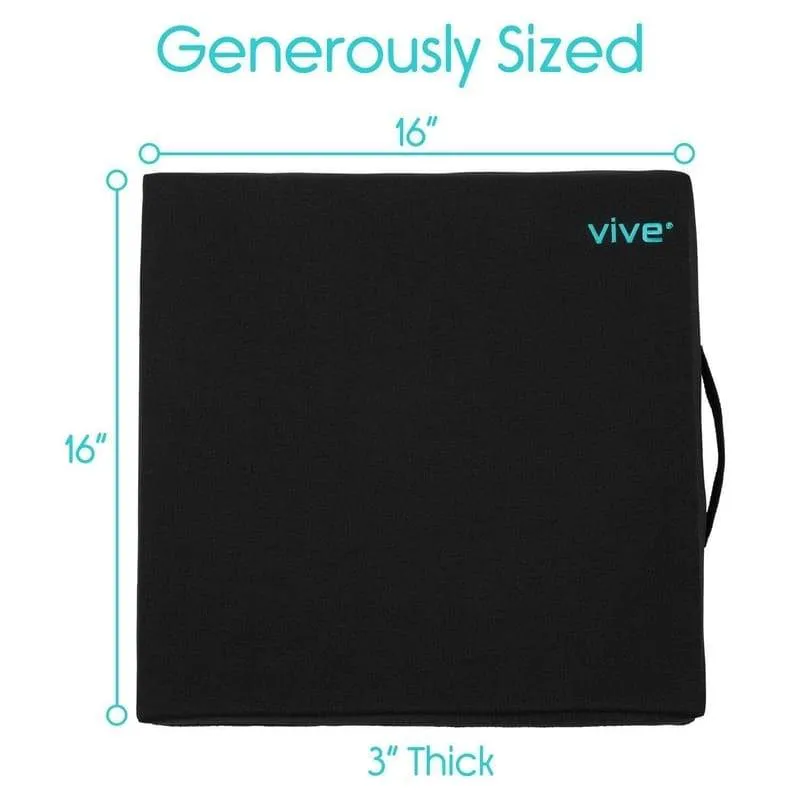 Vive Wheelchair Gel Seat Cushion - Back Support Comfort and Pain Relief