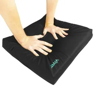 Vive Wheelchair Gel Seat Cushion - Back Support Comfort and Pain Relief