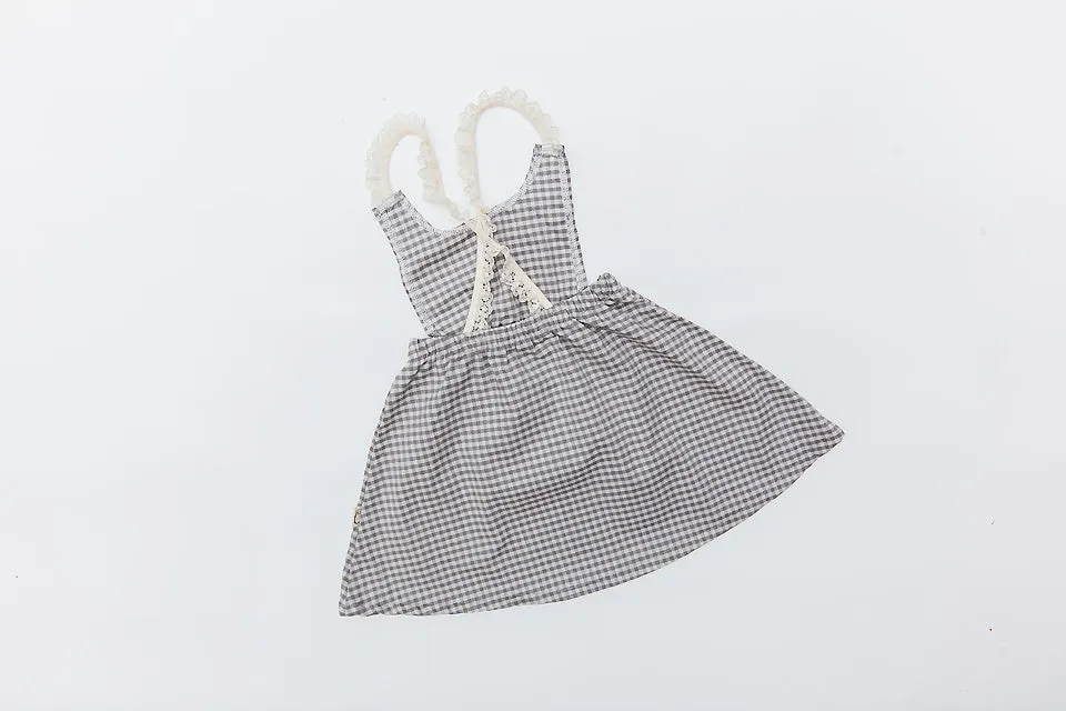 West End Dress- gray check