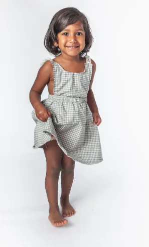 West End Dress- gray check