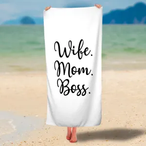 Wife Mom Boss Premium Beach/Pool Towel
