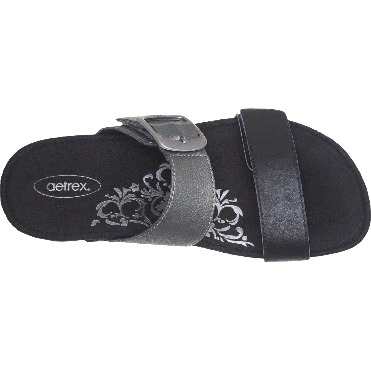 Women's Aetrex Daisy Black Leather