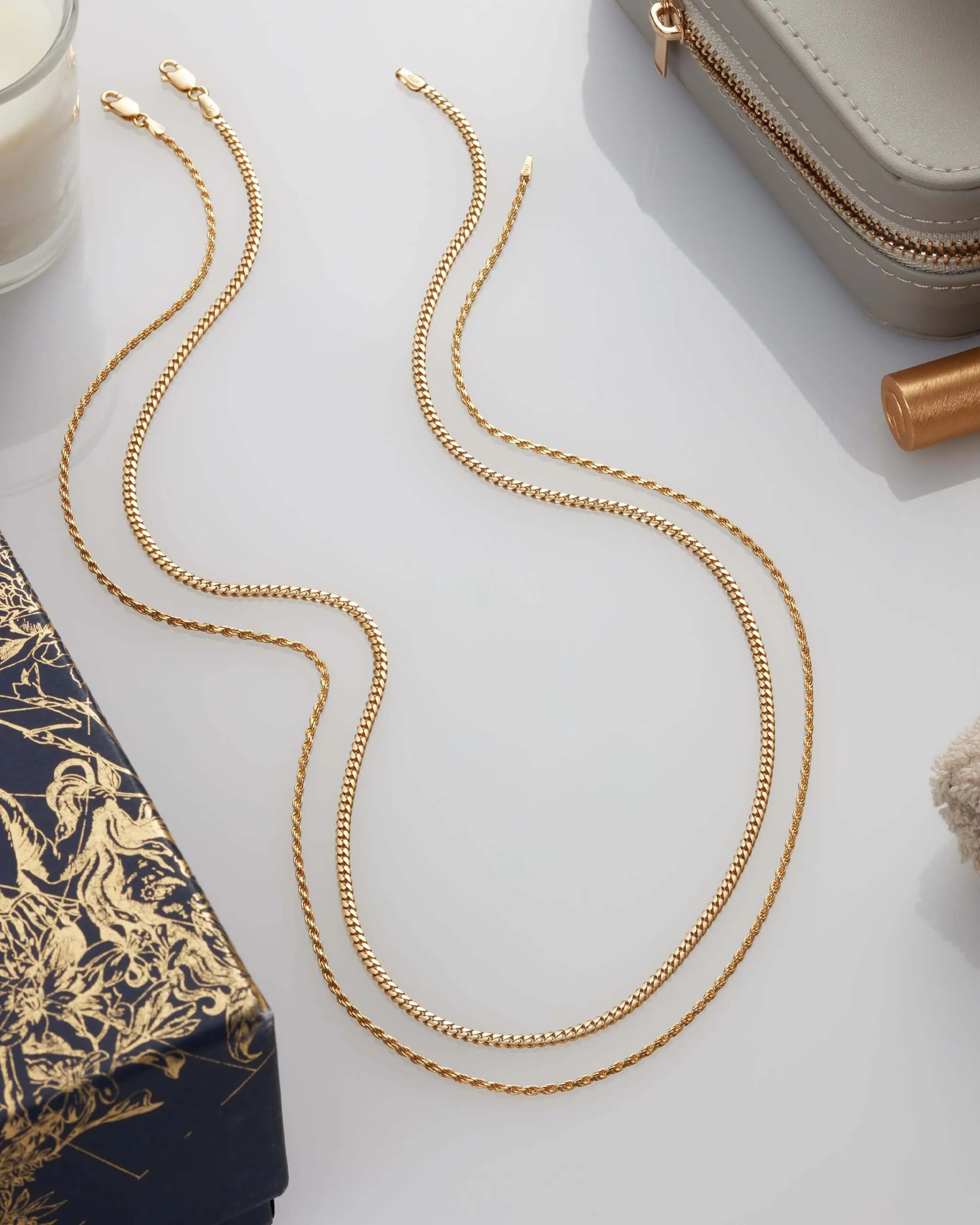 Women's Cuban Link   Rope Chain Stack