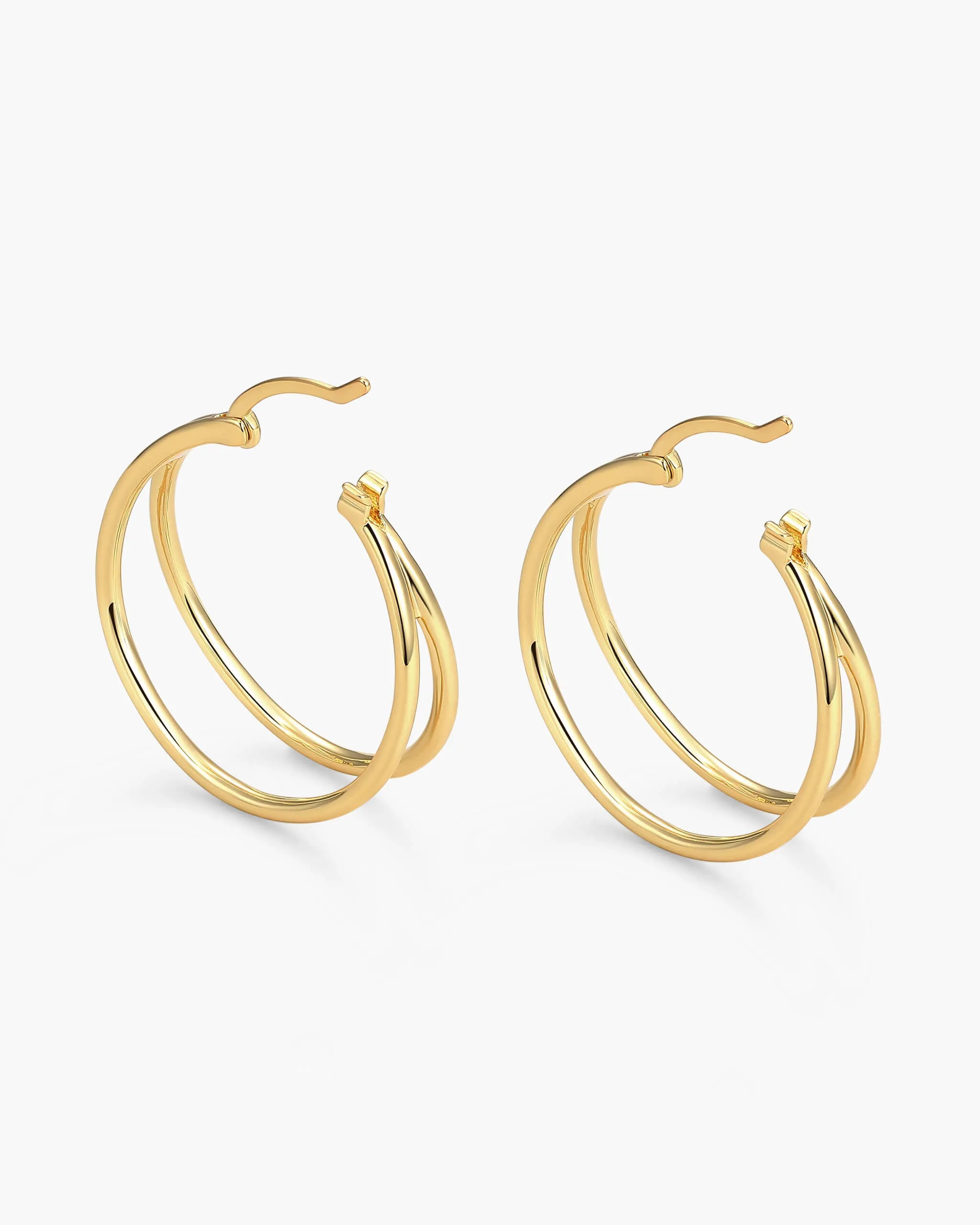 Women's Split Hoop Earrings - Gold