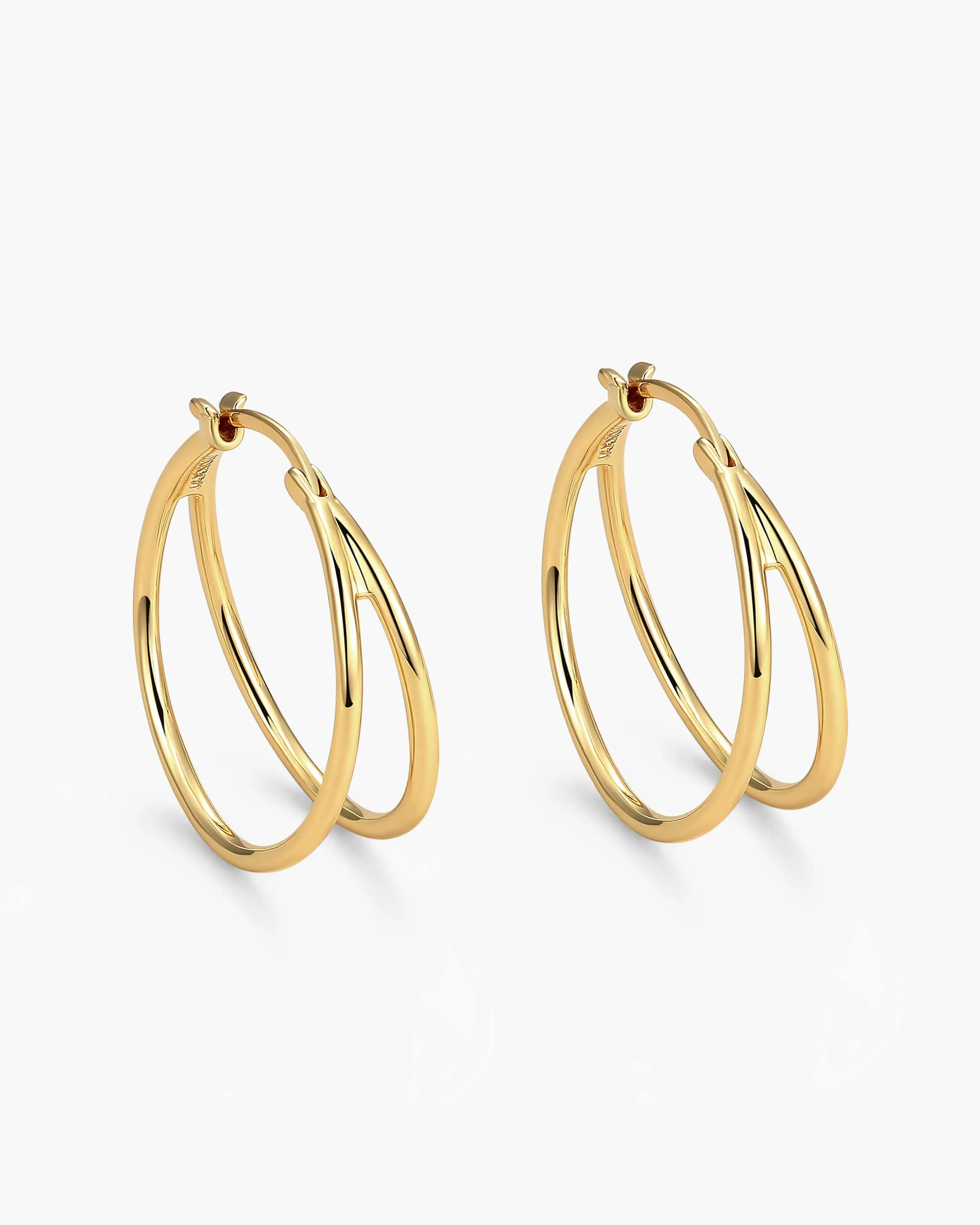 Women's Split Hoop Earrings - Gold