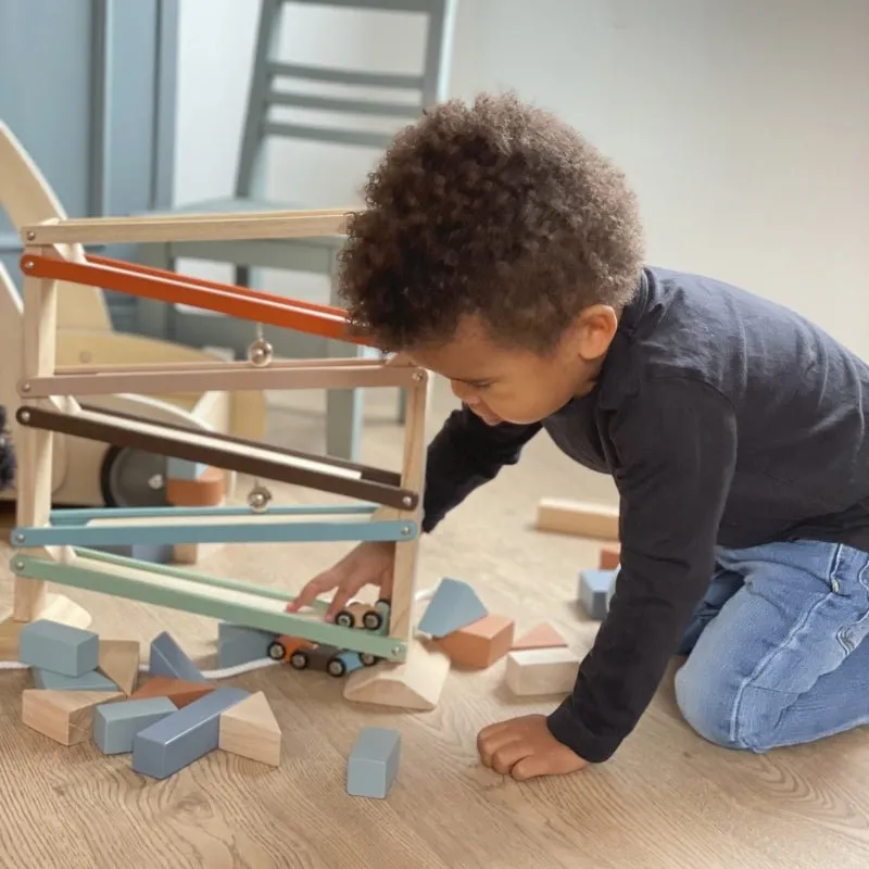 Wooden Slide Game | 5 Colours with Cars by Egmont
